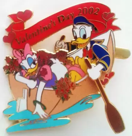 Pin\'s Edition Limitée - Valentine\'s Day 2002 - Donald and Daisy