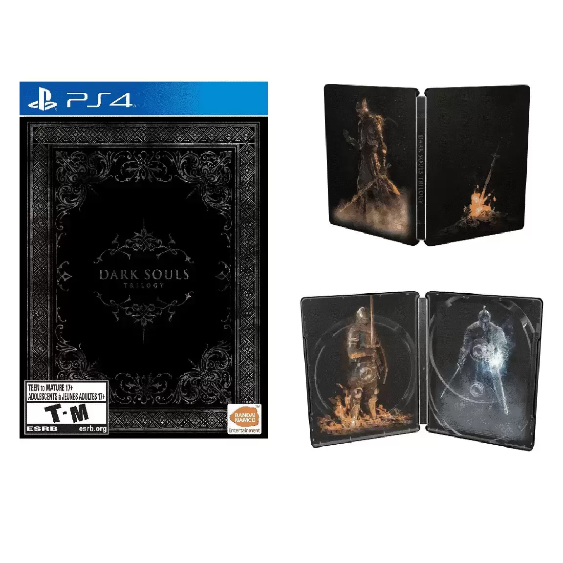 Dark Souls Trilogy Discs, Steelbook Ps4 US Version 1 2 3 I II III  722674121422