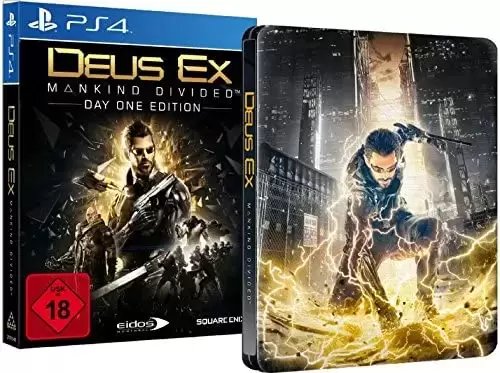 Jeux PS4 - Deus Ex Mankind Divided Edition Day One Steelbook Edition