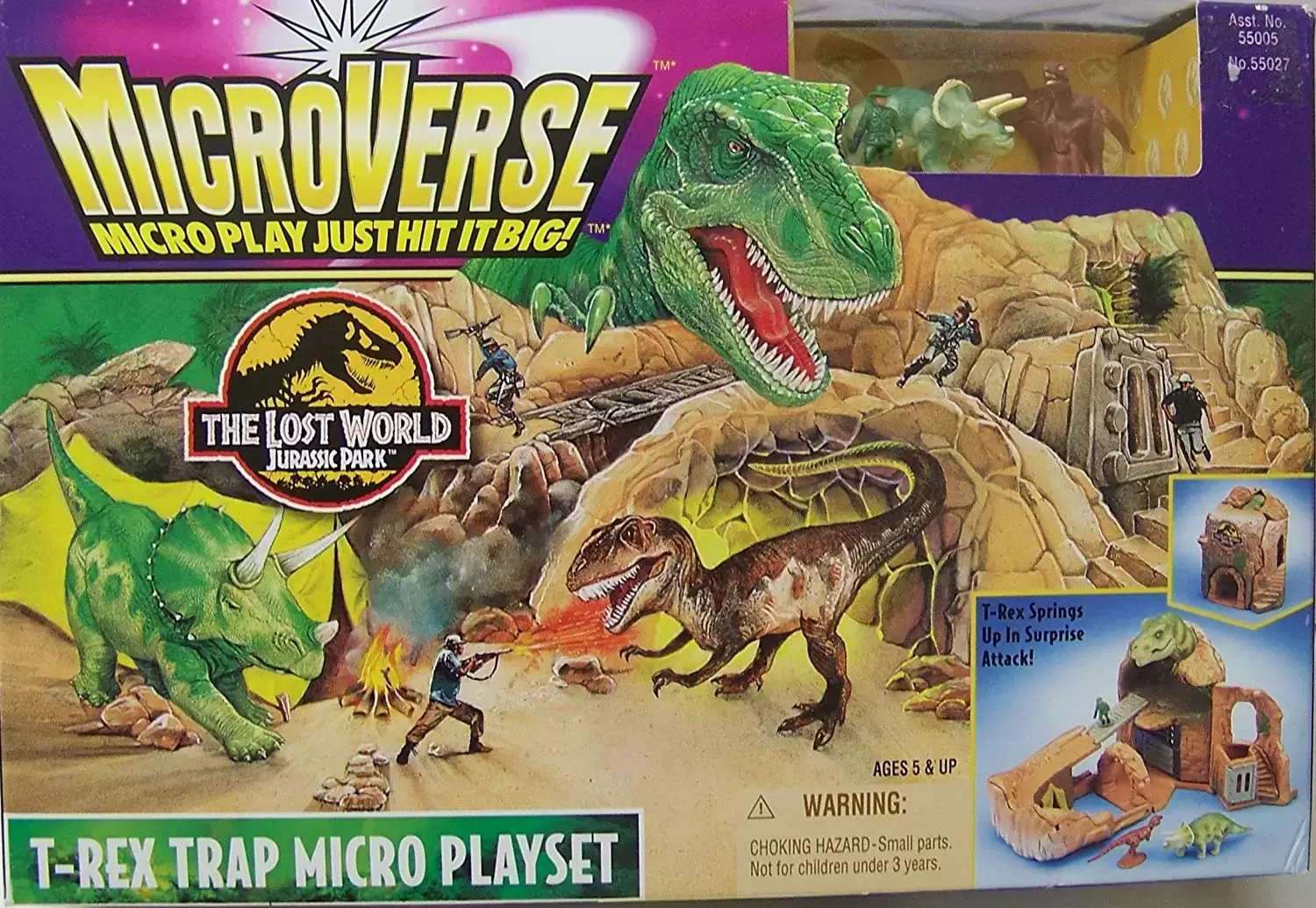 Microverse - The Lost World - T-Rex Trap Micro Playset