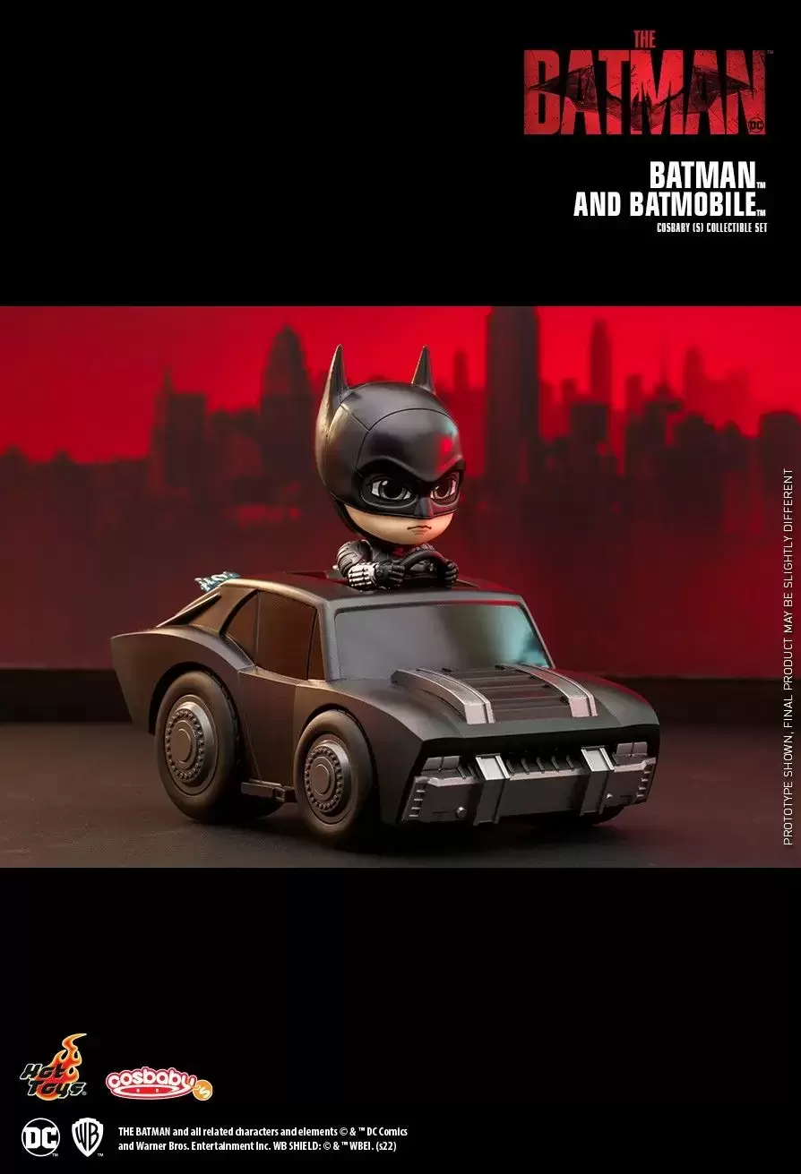 Cosbaby Figures - The Batman - Batman & Batmobile