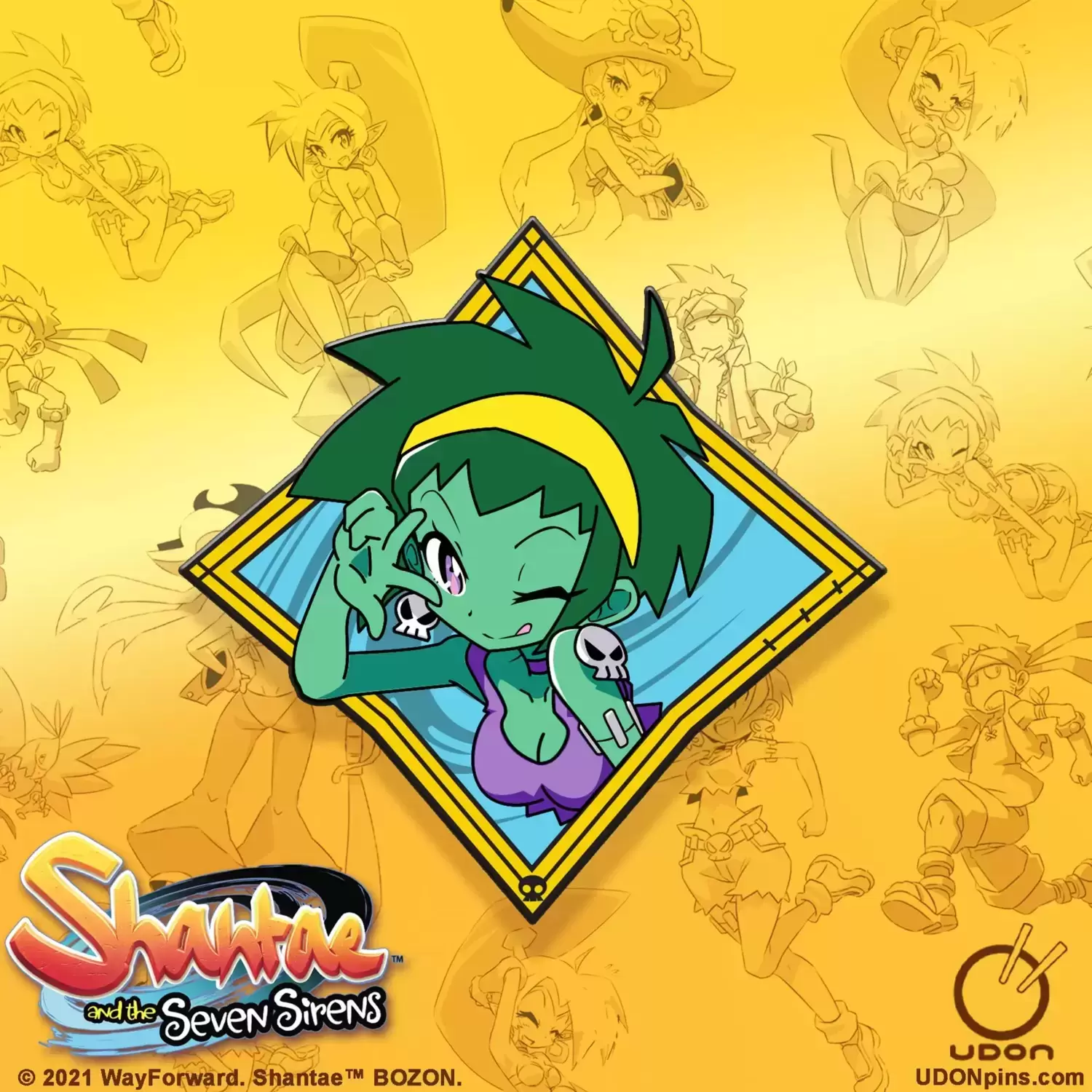 Shantae Pins - Udon - Rottytops Character Portrait