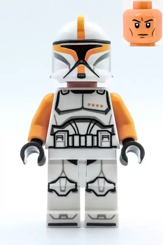 LEGO Star Wars Minifigs - Clone Trooper Commander (Bright Light Orange Markings)
