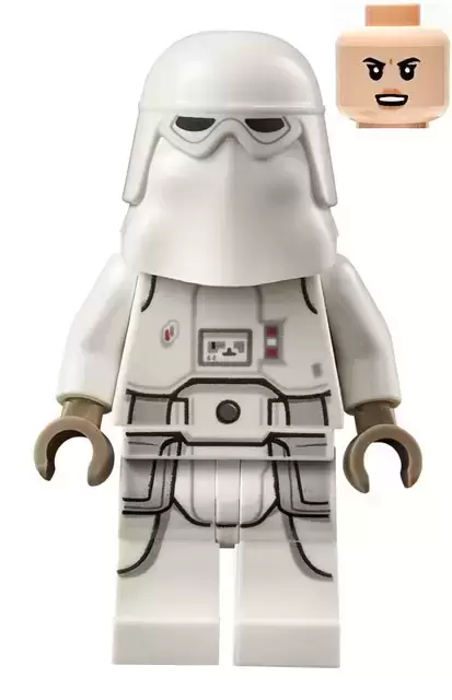 LEGO Star Wars Minifigs - Snowtrooper, Printed Legs, Dark Tan Hands - Female, Light Nougat Head