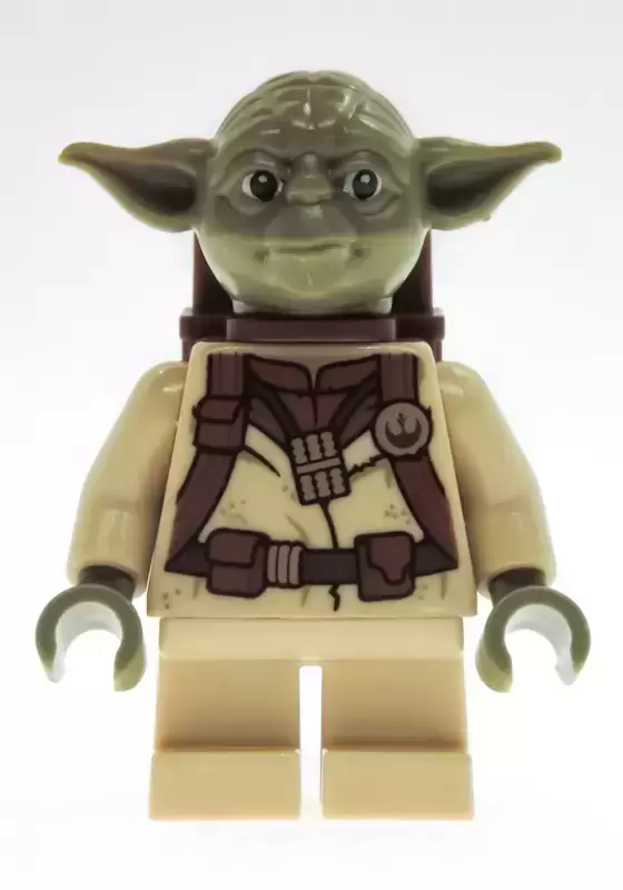LEGO Star Wars Minifigs - Yoda (Olive Green, Backpack Pattern)