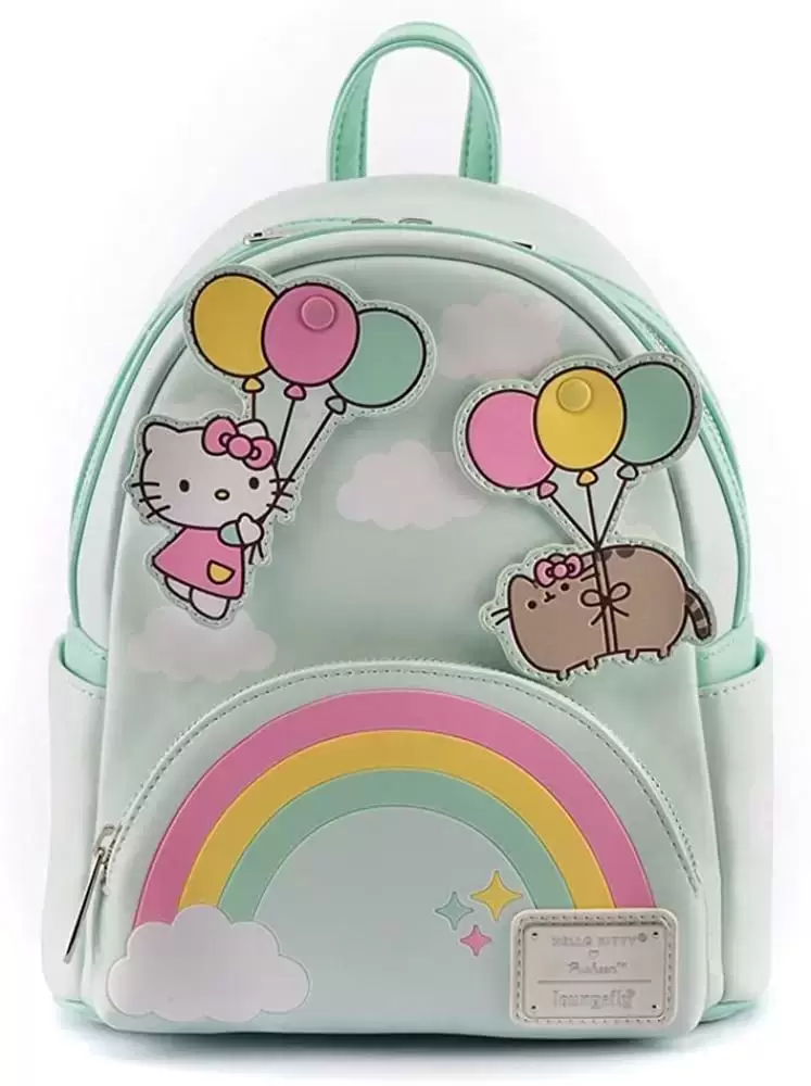 Loungefly - Mini Sac A Dos Hello Kitty And Pusheen Balloons And Rainbow