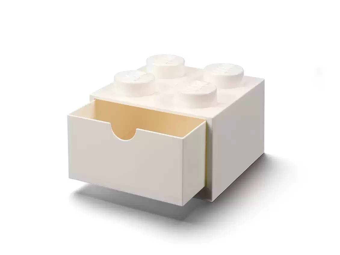 LEGO Storages - Desk Drawer 4 knobs - White