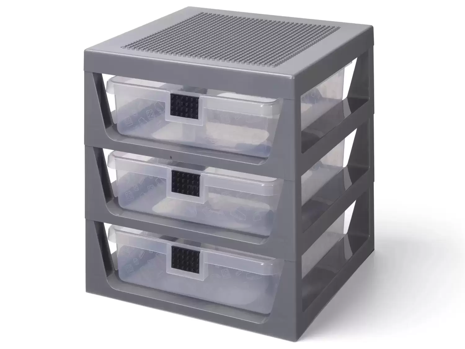 Rangements LEGO - Système de rangement à 3 tiroirs – gris