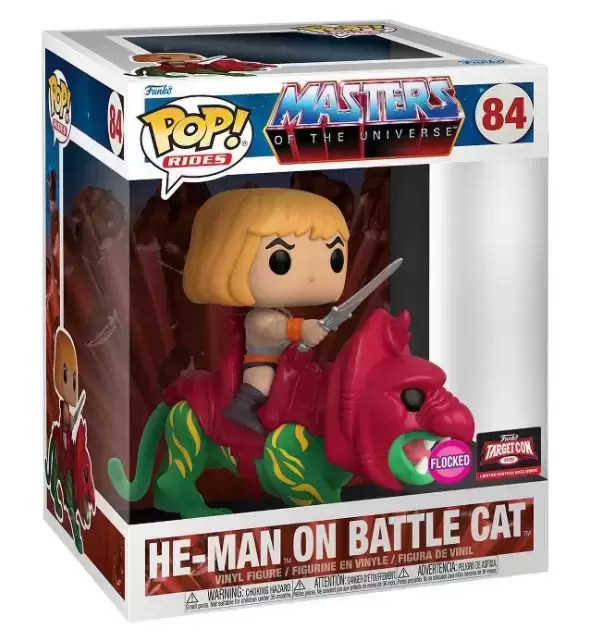 POP! Rides - Masters of the Universe - He-Man & Battle Cat Flocked