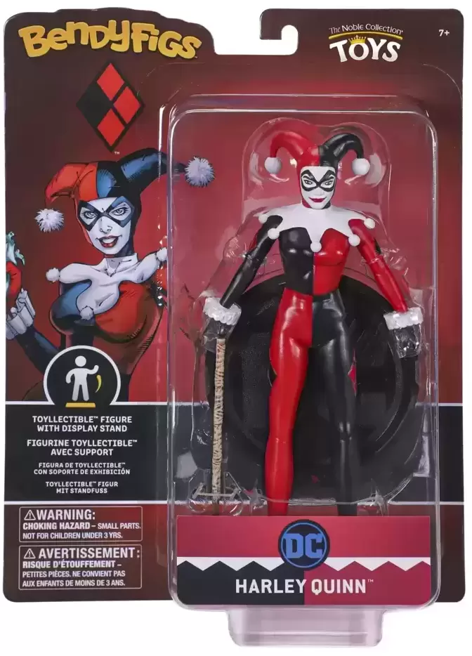 BendyFigs - Noble Collection Toys - DC - Harley Quinn - Jester