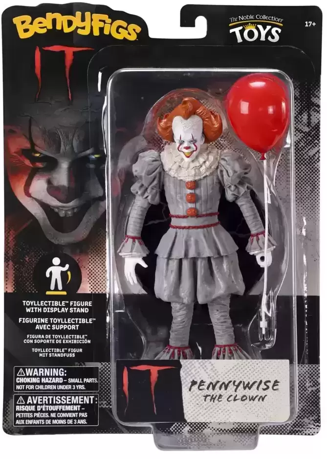 BendyFigs - Noble Collection Toys - HORROR - It - Pennywise the Clown