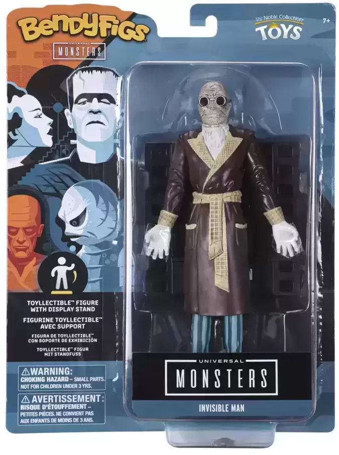 BendyFigs - Noble Collection Toys - UNIVERSAL MONSTERS - Invisible Man
