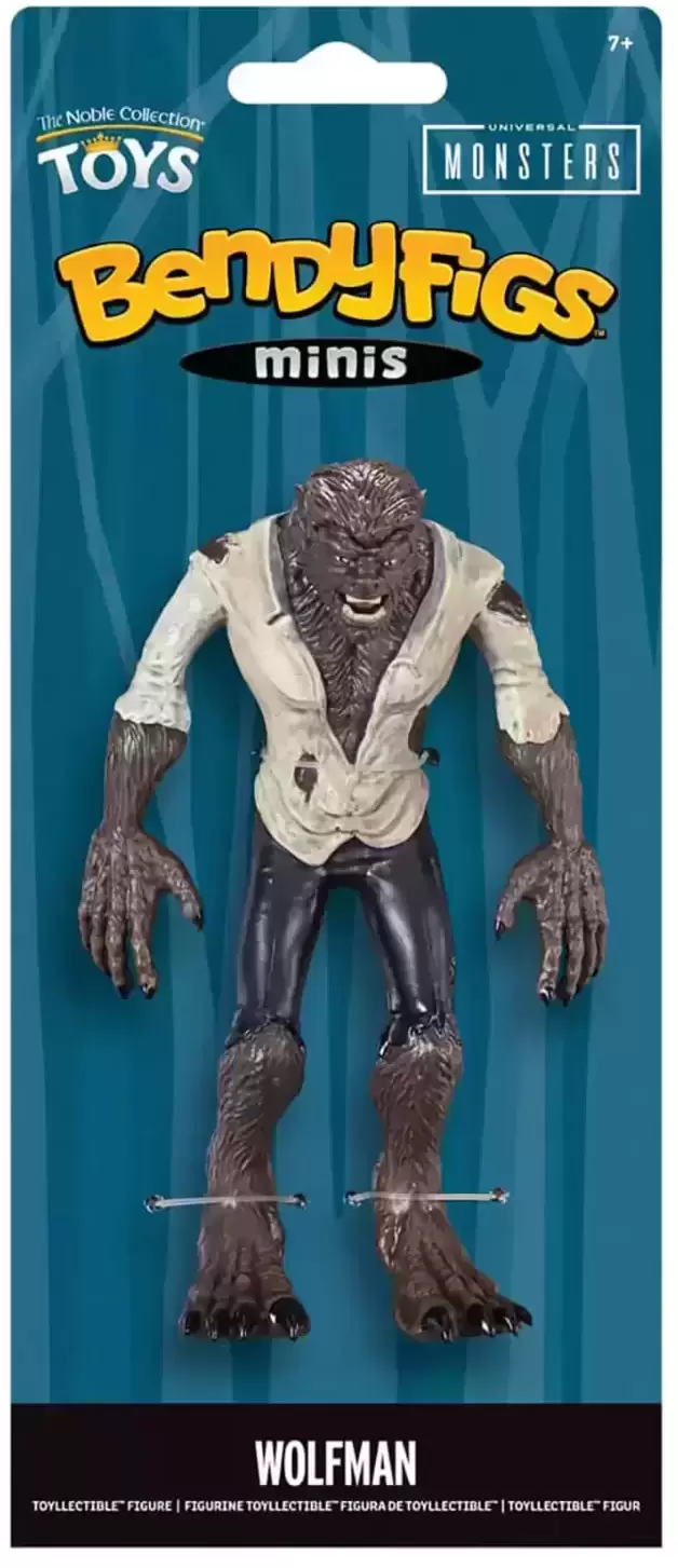 BendyFigs - Noble Collection Toys - Universal Monsters - Wolfman - Minis