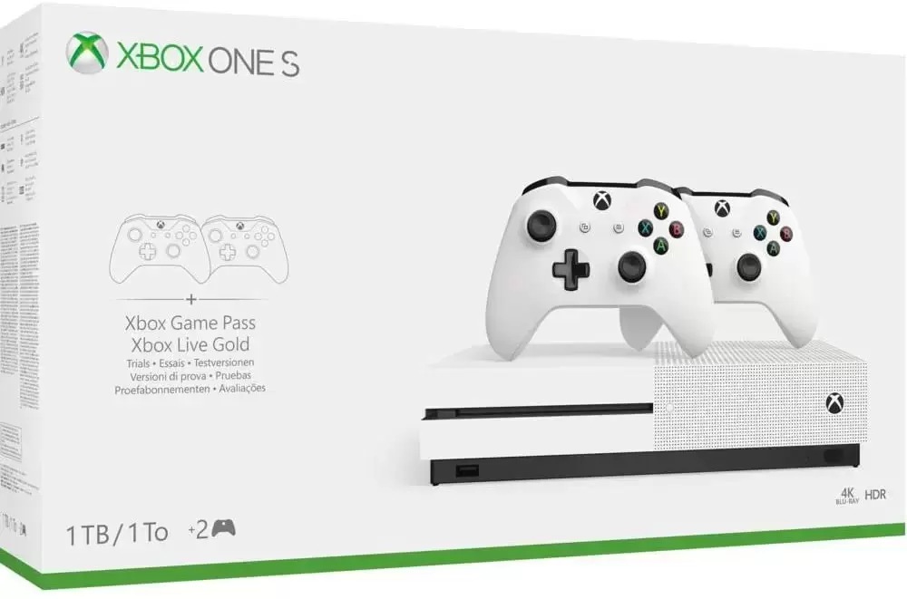 Matériel Xbox One - Xbox One S 1 To + 2 Manettes