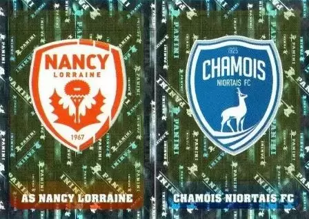 Championnat de France 2018-2019 - Écussons (AS Nancy Lorraine / Chamois Niortais FC) - AS Nancy Lorraine / Chamois Niortais FC