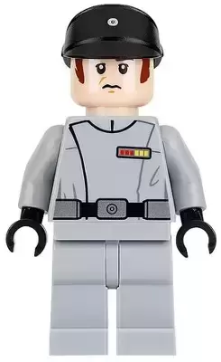 LEGO Star Wars Minifigs - Imperial Officer - Light Bluish Gray Uniform