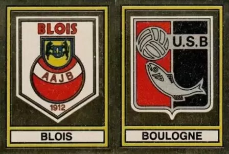 Football 79 en Images - Ecusson A.A. Blois / U.S. Boulogne - Deuxieme Division (Groupe B)