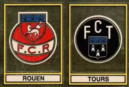 Football 79 en Images - Ecusson F.C. Rouen / Tours F.C. - Deuxieme Division (Groupe B)