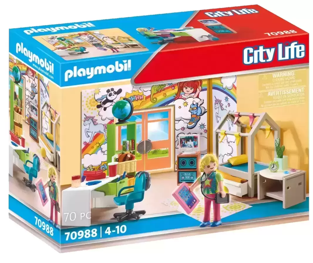 Playmobil dans la ville - Chambre d\'adolescent