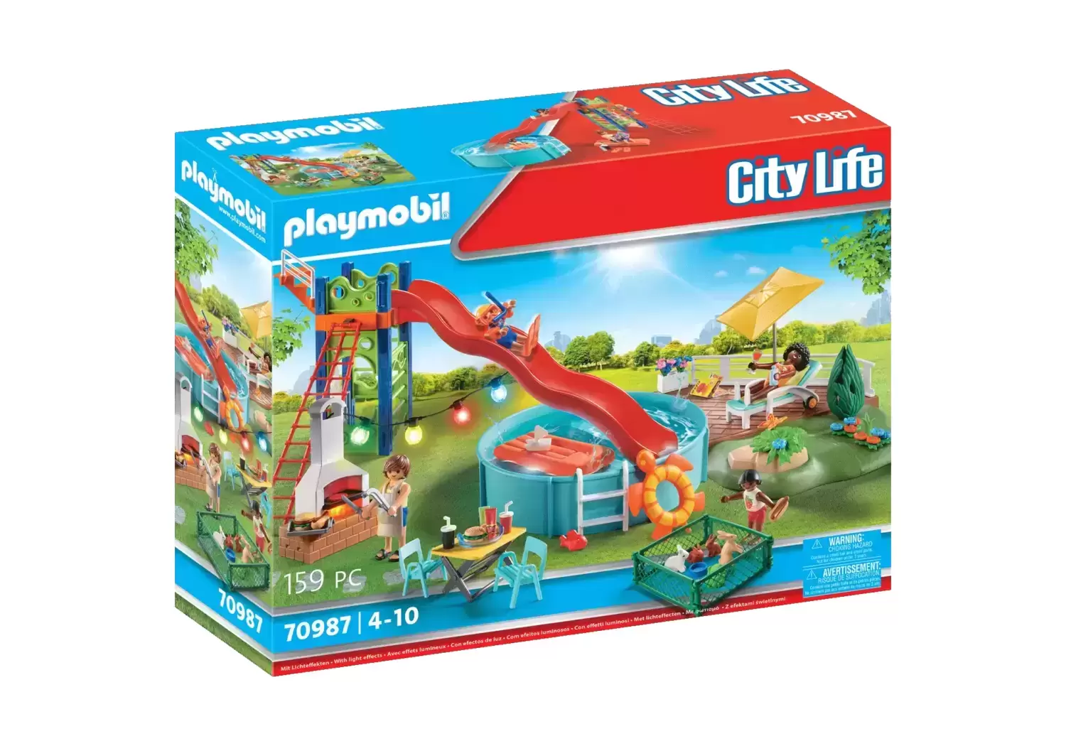 Playmobil dans la ville - Espace détente avec piscine