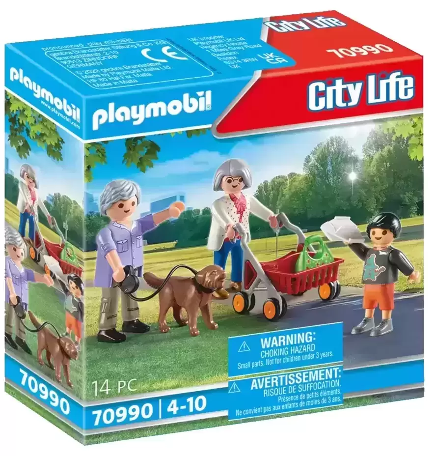 Playmobil dans la ville - Grands-parents avec petit-fils