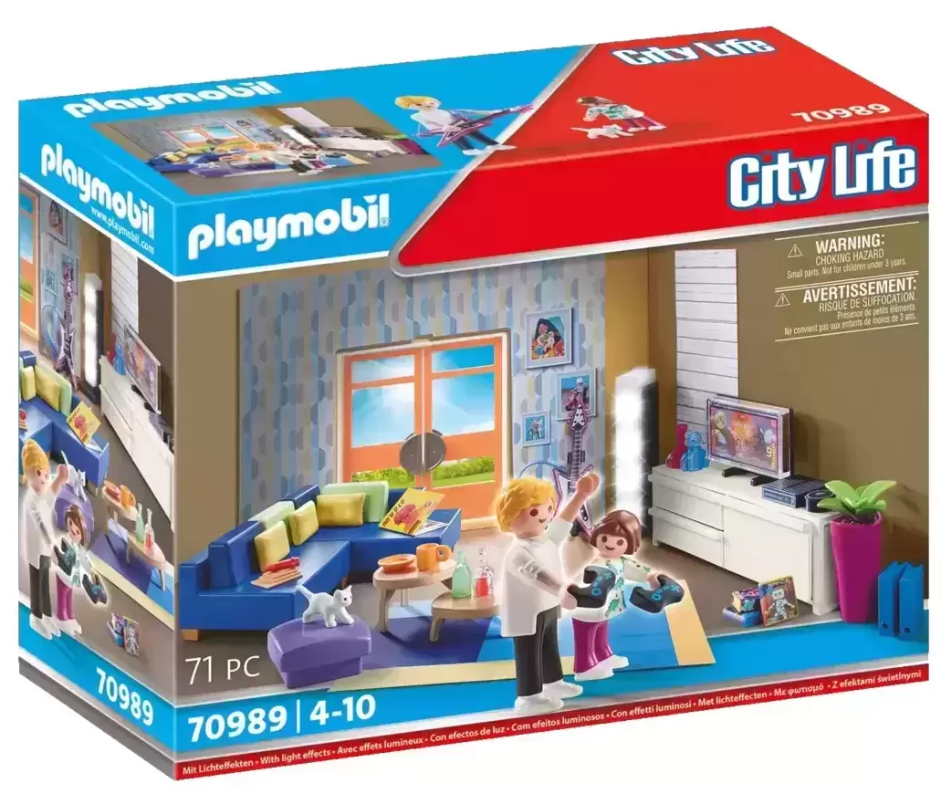 Playmobil dans la ville - Salon aménagé Référence de l\'article : 70989