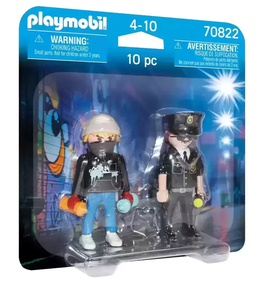 Playmobil Policier - Duo Policier et taggueur