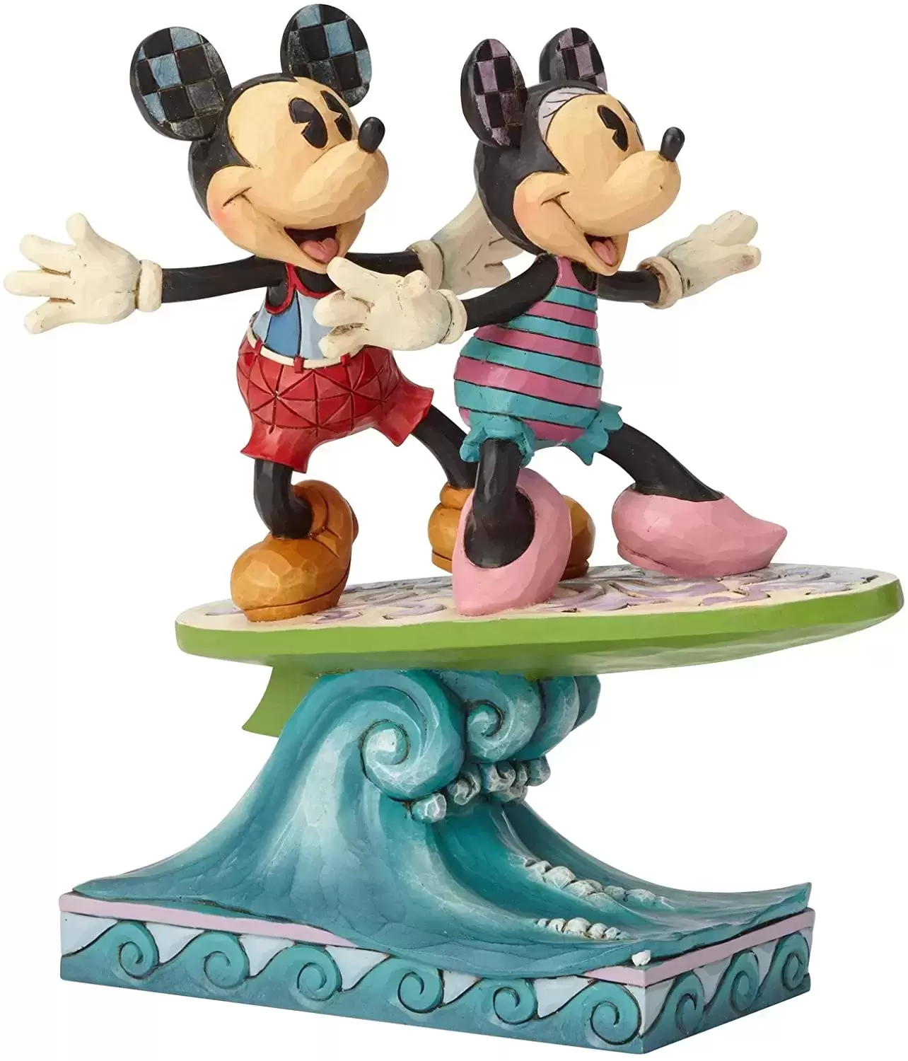 Disney Traditions by Jim Shore - Mickey & Minnie Surfing - Surf\'s up