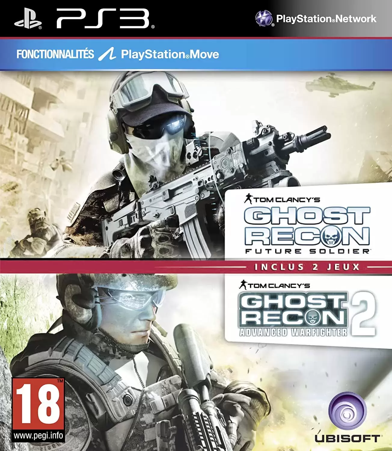 Jeux PS3 - Ghost Recon : Future Soldier + Ghost Recon : Advanced Warfighter 2