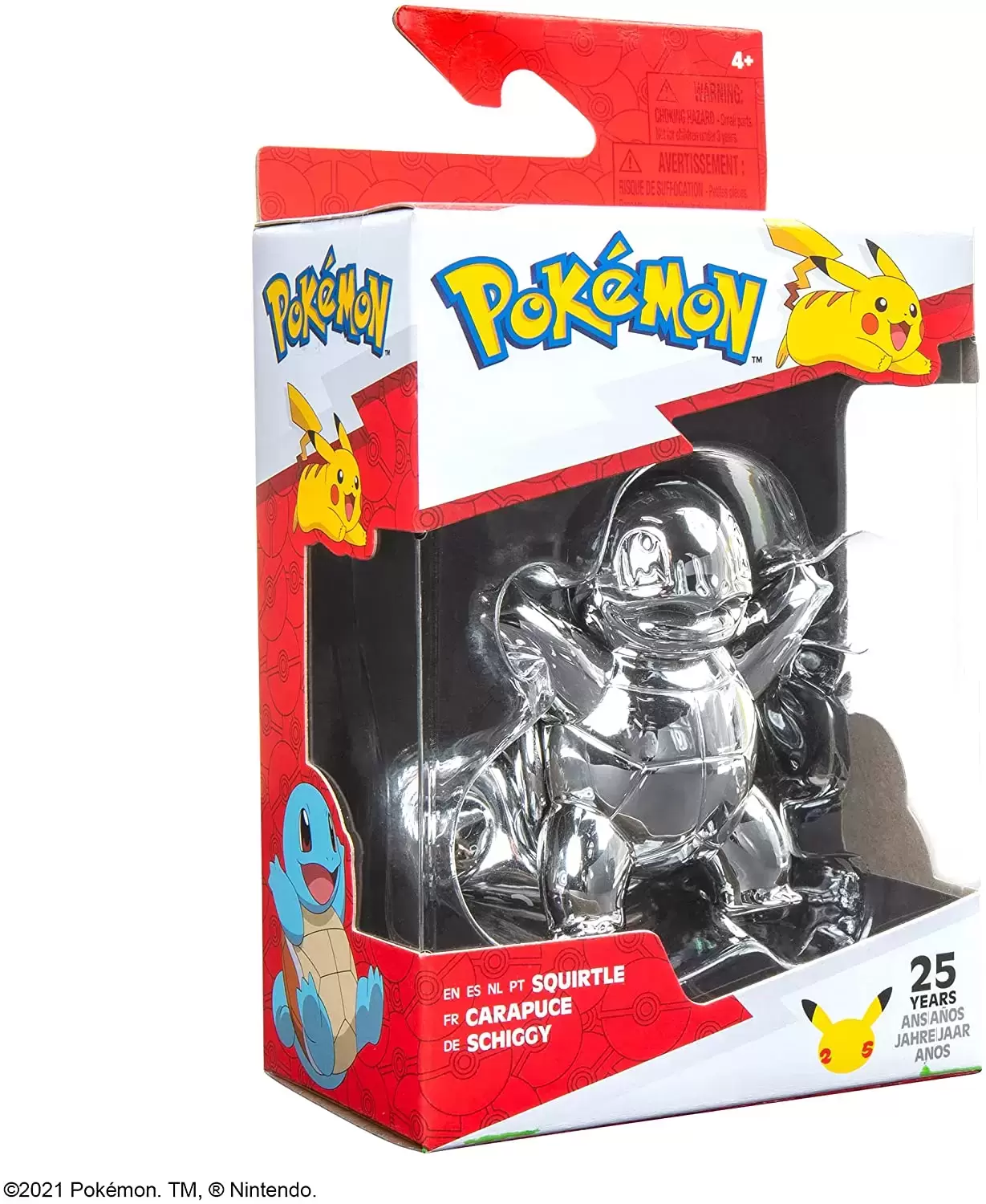 Pokémon Action Figures - Silver Carapuce - 25th Anniversary