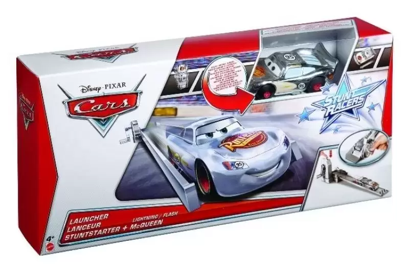 Cars Stunt Racers - Launcher Stuntstarter + Lightning McQueen (Silver)
