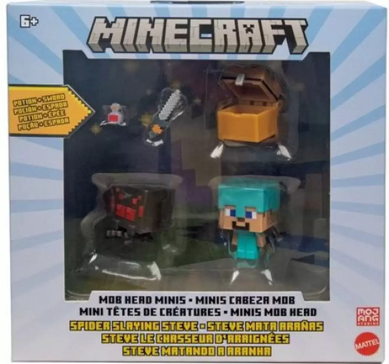 Minecraft - Mattel - Mob Head Minis Spider Slaying Steve