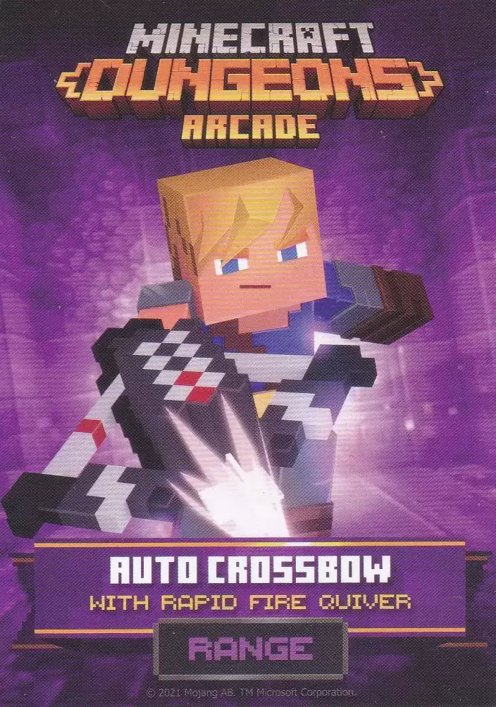 Minecraft Dungeons Arcade Imploding Crossbow #26/98 Unused N/M