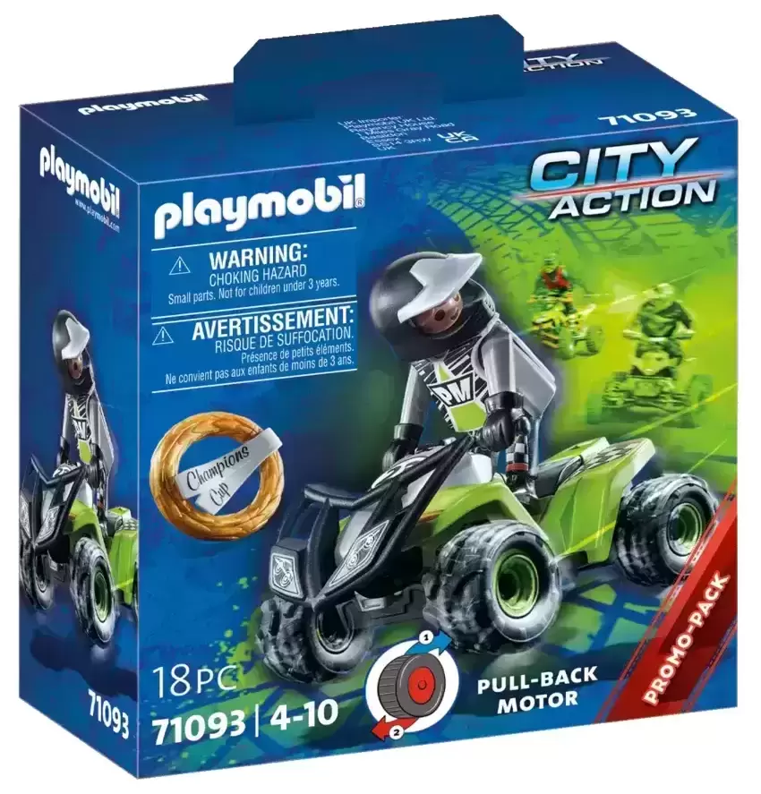 Playmobil Sports Mécaniques - Pilote de course et quad