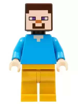 Lego Minecraft Minifigures - Steve - Pearl Gold Legs