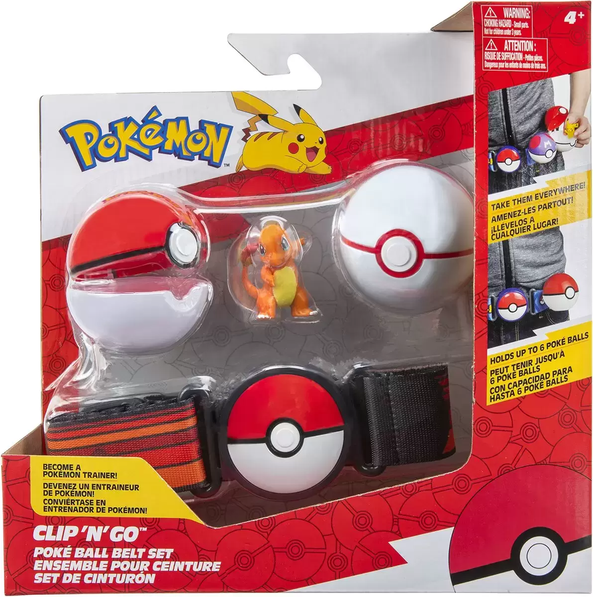Pokémon Action Figures - Clip\'n\'Go - Poké Ball Belt Set - Charmander