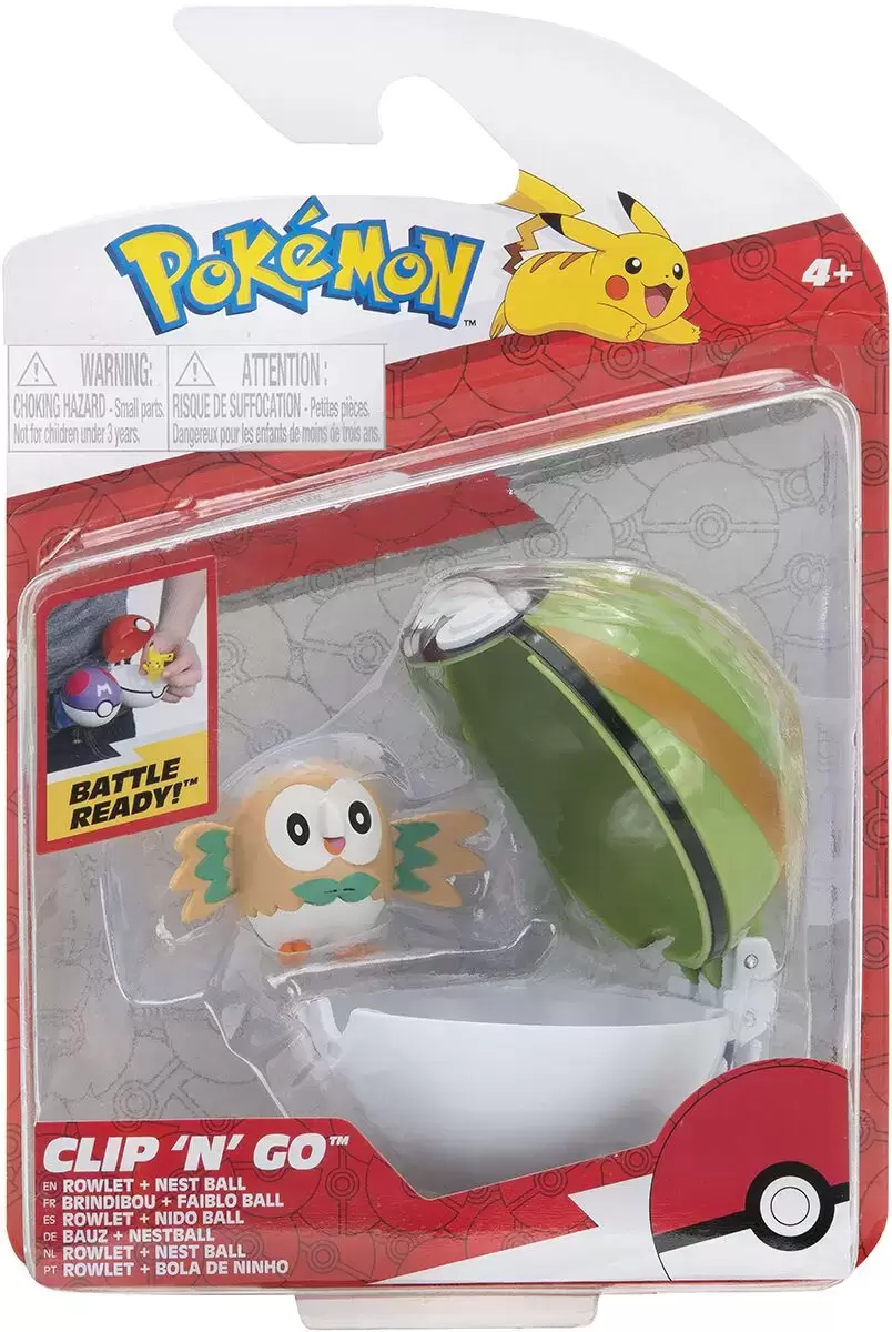 Pokémon Action Figures - Clip\'n\'Go - Rowlet