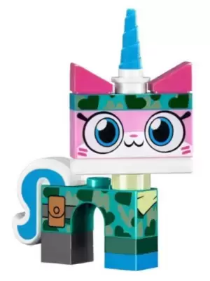 Lego Unikitty Figures - Camouflage Unikitty, Unikitty!, Series 1 (Character Only without Stand)