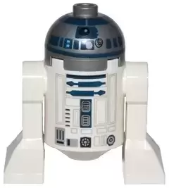 LEGO Star Wars Minifigs - Astromech Droid, R2-D2, Flat Silver Head, Lavender Dots and Small Receptor