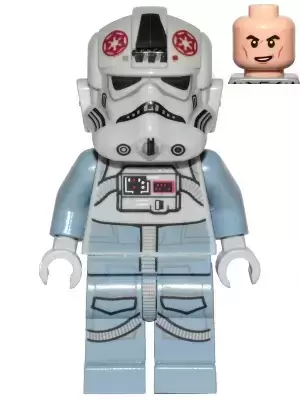 Minifigurines LEGO Star Wars - AT-AT Driver - Dark Red Imperial Logo, Cheek Lines, Smile