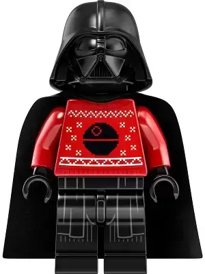 LEGO Star Wars Minifigs - Darth Vader (Red Christmas Sweater with Death Star)