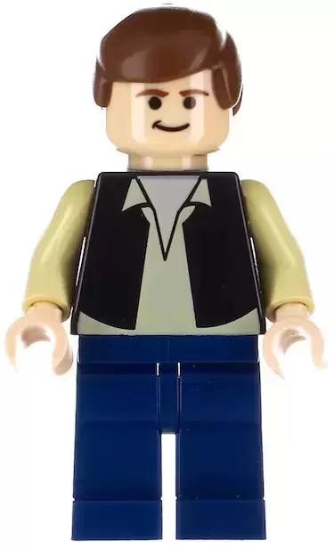 LEGO Star Wars Minifigs - Han Solo, Black Vest, Dark Blue Legs