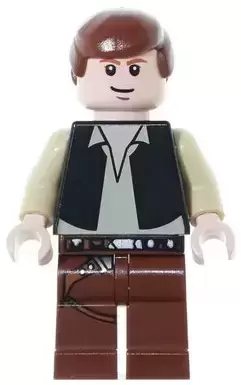 Minifigurines LEGO Star Wars - Han Solo - Light Nougat, Black Vest (2010)