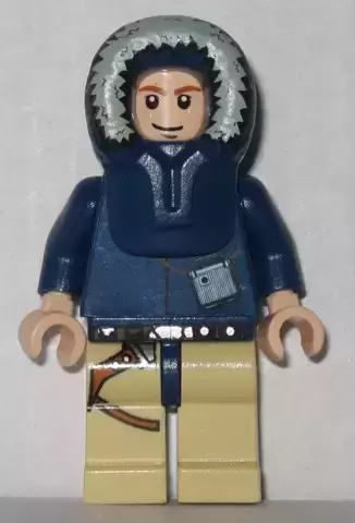 LEGO Star Wars Minifigs - Han Solo - Light Nougat, Parka Hood, Tan Legs with Holster (2010)