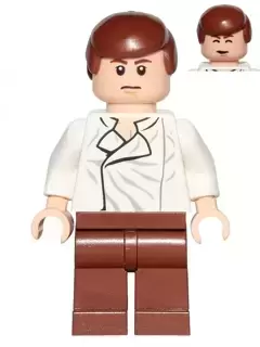 LEGO Star Wars Minifigs - Han Solo, Reddish Brown Legs without Holster Pattern, Dual Sided Head