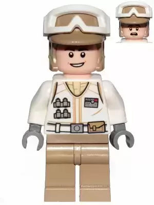 LEGO Star Wars Minifigs - Hoth Rebel Trooper White Uniform, Dark Tan Legs (Open Mouth Smile)