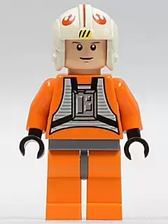 LEGO Star Wars Minifigs - Luke Skywalker - Light Nougat, X-Wing Pilot Suit, Detailed Torso and Helmet (2010)