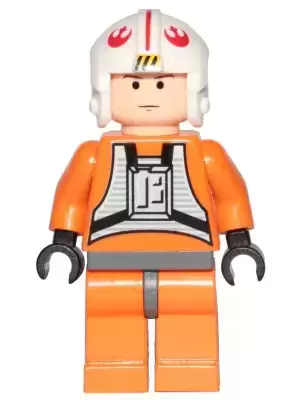 LEGO Star Wars Minifigs - Luke Skywalker - Light Nougat, X-Wing Pilot Suit, Simple Torso and Helmet