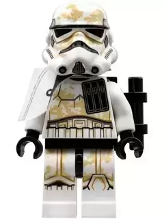 LEGO Star Wars Minifigs - Sandtrooper (Sergeant) - White Pauldron, Ammo Pouch, Dirt Stains, Survival Backpack