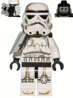 Minifigurines LEGO Star Wars - Sandtrooper - White Pauldron, Survival Backpack, Dirt Stains, Balaclava Head Print and Helmet with Dotted Mouth Pattern